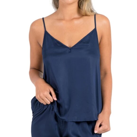 NWT Ettitude Cami Ocean Blue Clean Bamboo Adjustable‎ Strap Sz L - Picture 1 of 8